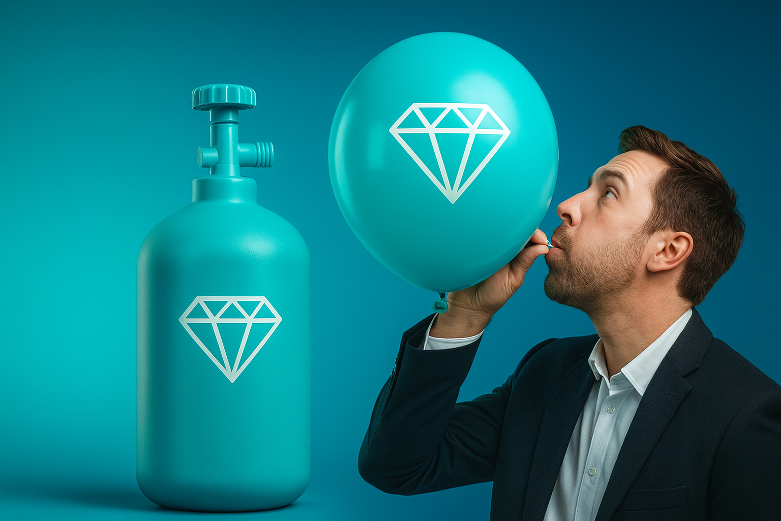 Газ Алмаз — баллон и шар с логотипом